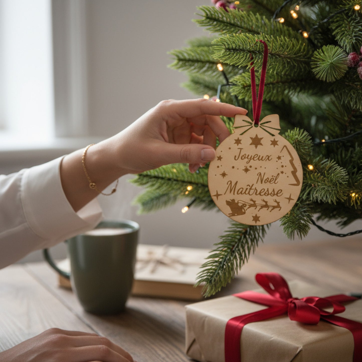 Boule "Joyeux Noël Maîtresse"