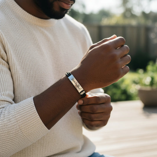 Bracelet homme personnalisé gravé