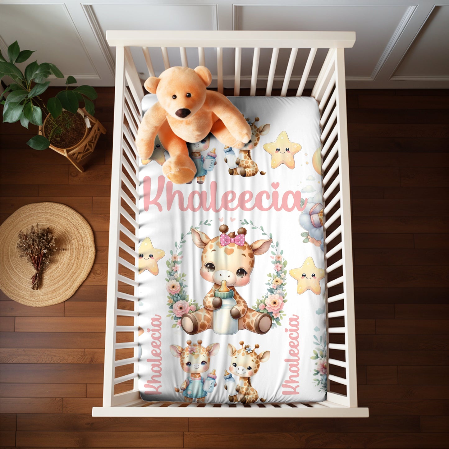 Couverture-bébé-blanche-prénom-personnalisée