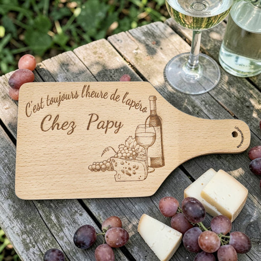 Planche apéro Papy personnalisée en bois