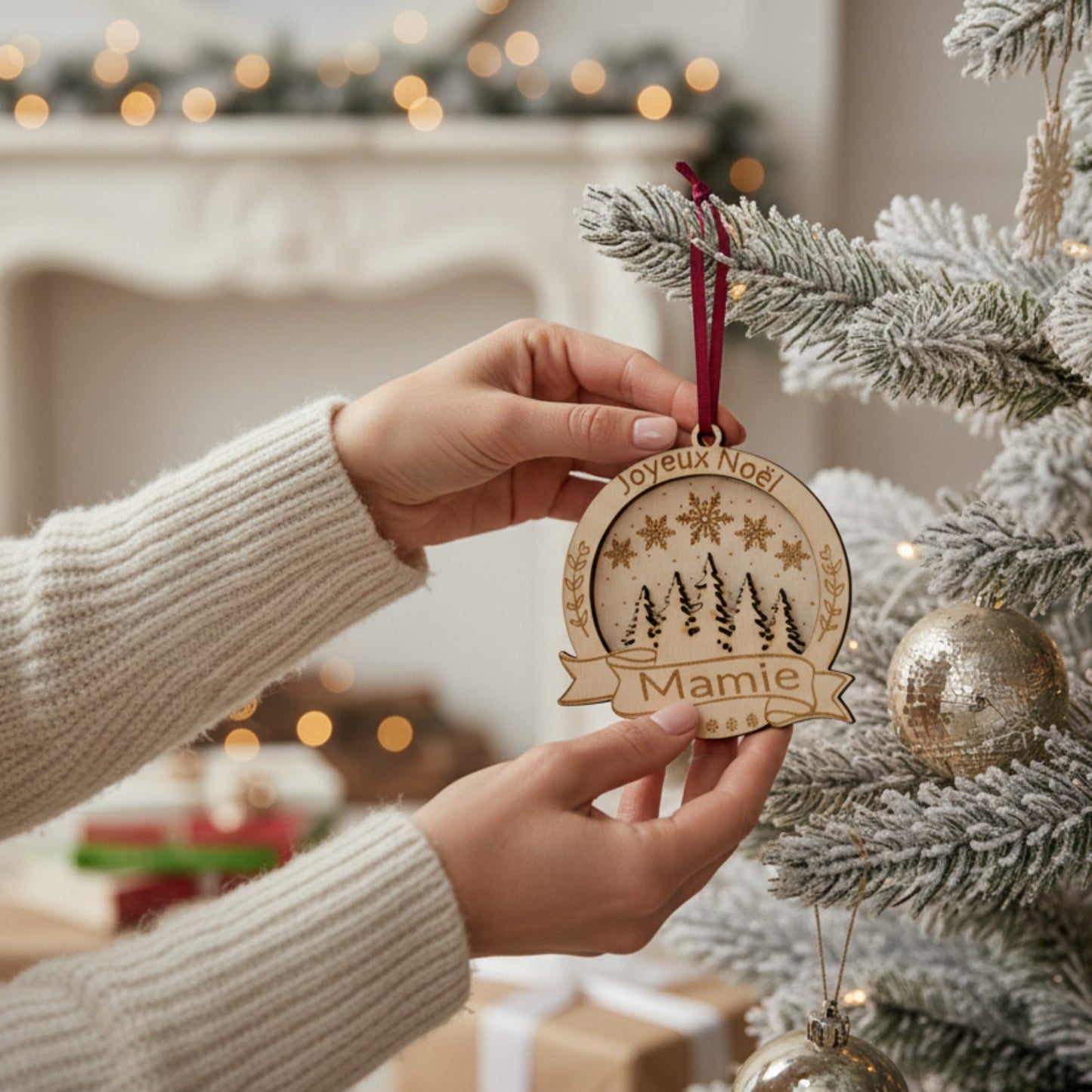 Boule "Joyeux Noël Mamie"