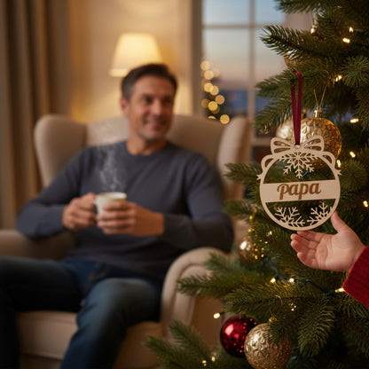 Boule de Noël personnalisée "Papa"