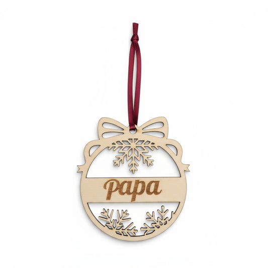 Boule de Noël personnalisée "Papa"