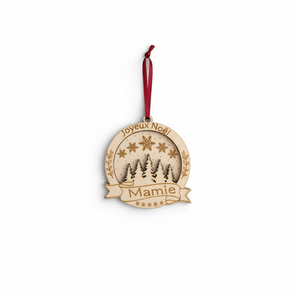 Boule "Joyeux Noël Mamie"