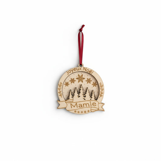 Boule "Joyeux Noël Mamie"