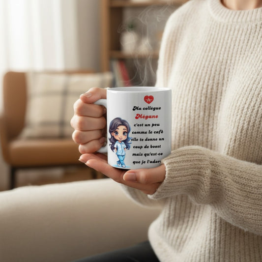 Mug personnalisé collègue avec photo – idée cadeau unique