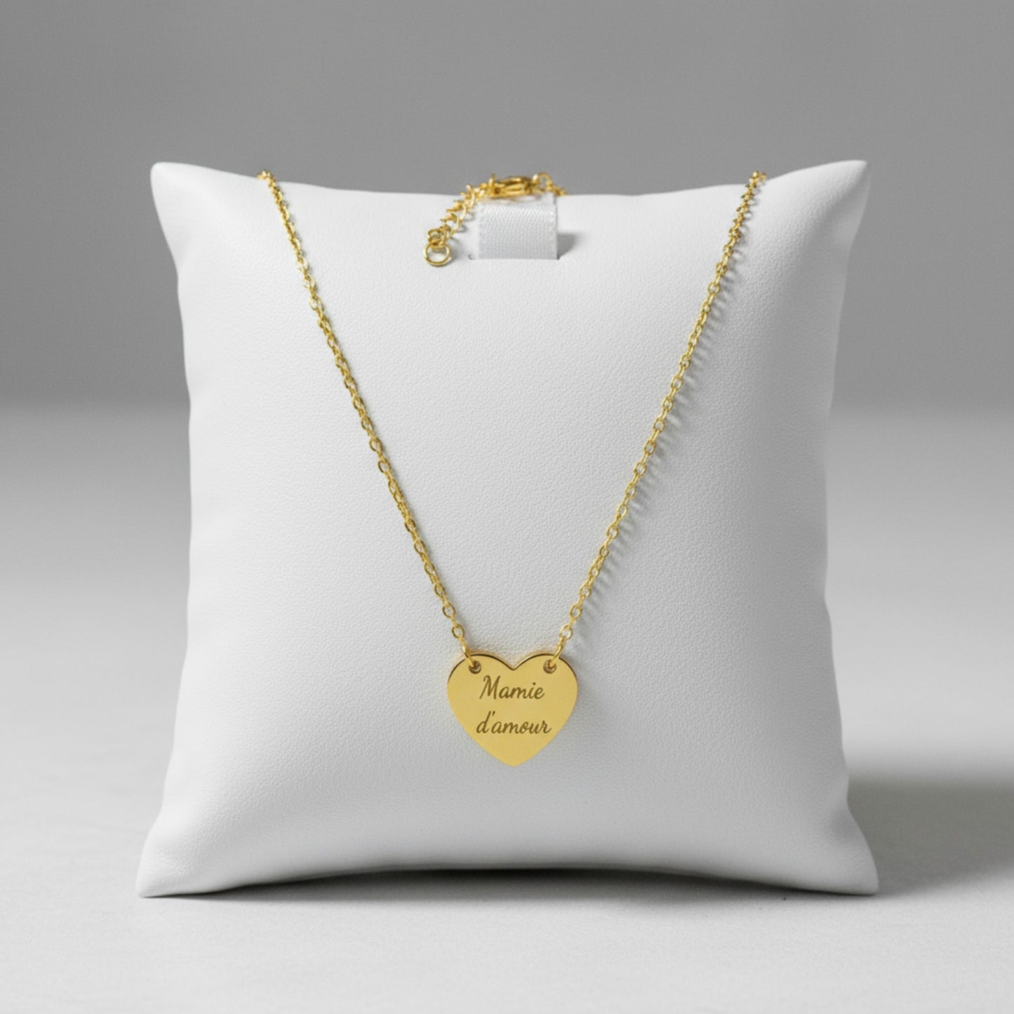 Collier pendentif coeur avec gravure