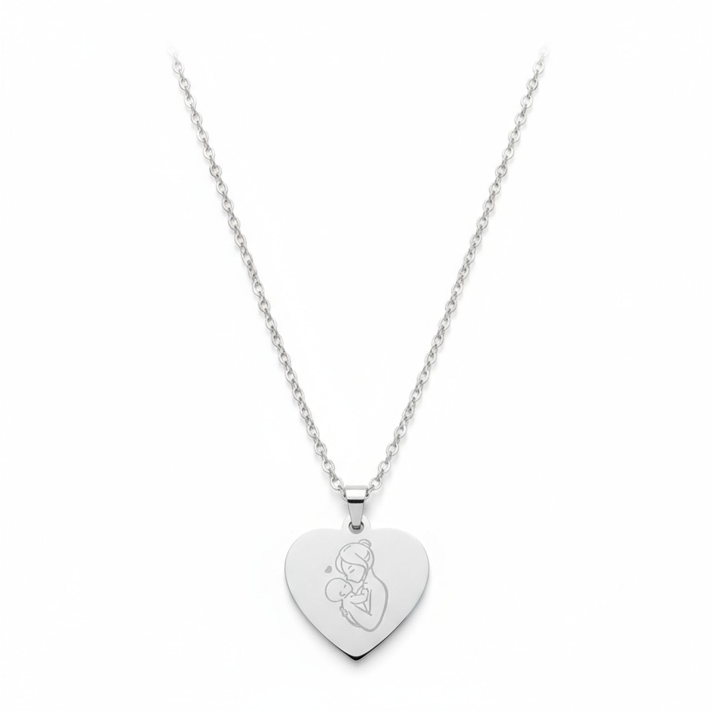 Collier pendentif coeur avec gravure