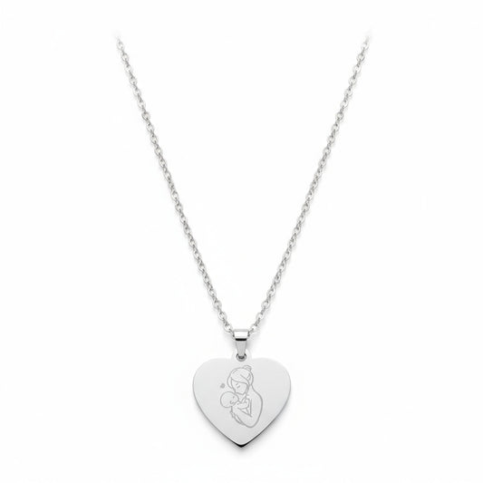Collier pendentif coeur avec gravure
