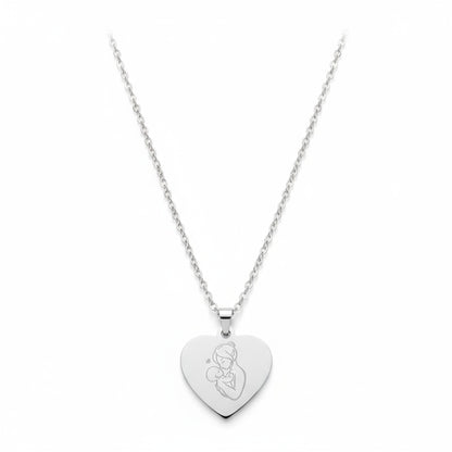 Collier pendentif coeur "Mamie d'amour"