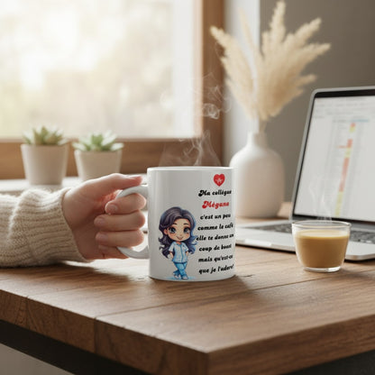 Mug personnalisé collègue avec photo – idée cadeau unique