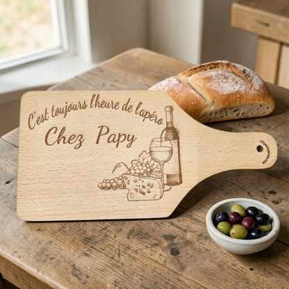 Planche apéro Papy personnalisée en bois