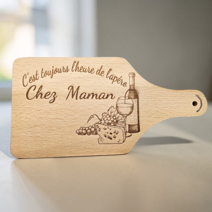 Planche apéro Maman personnalisée en bois