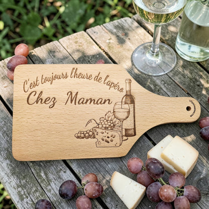 Planche apéro Maman personnalisée en bois