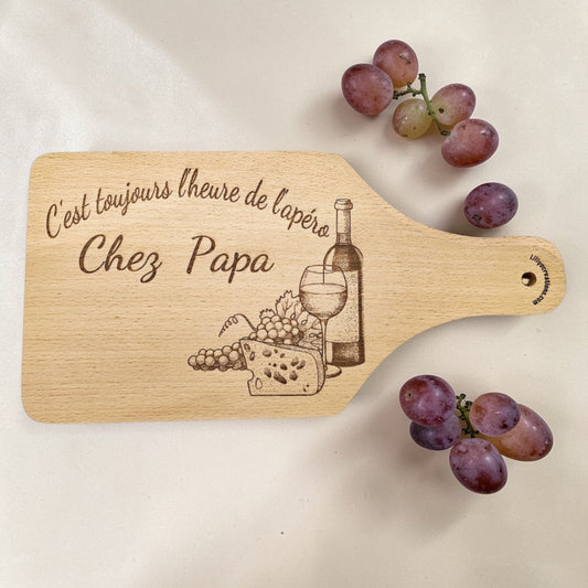 Planche apéro Papa personnalisée en bois