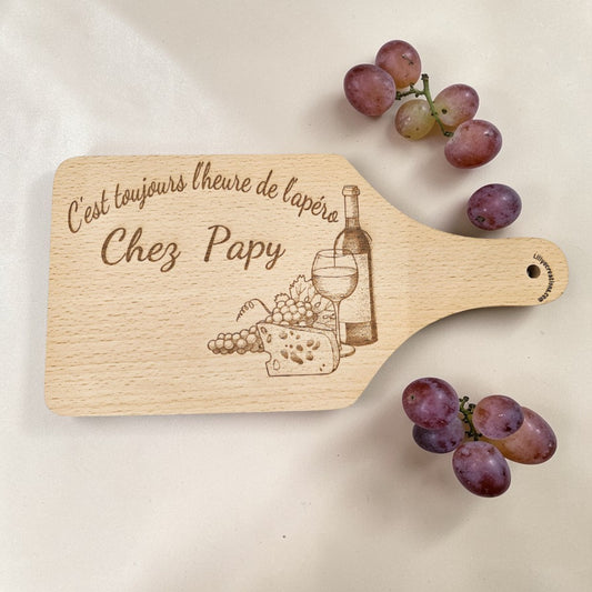 Planche apéro Papy personnalisée en bois