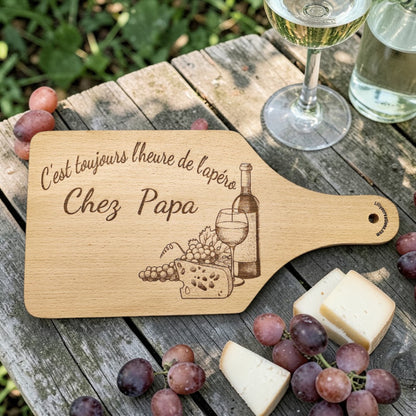 Planche apéro Papa personnalisée en bois