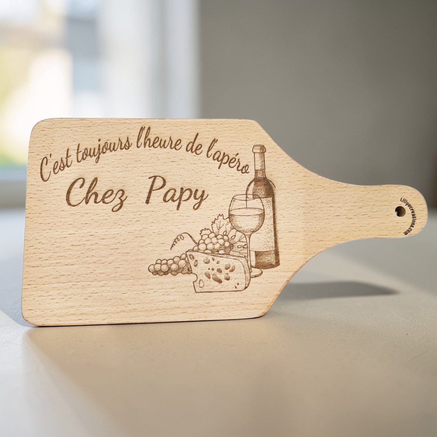 Planche apéro Papy personnalisée en bois