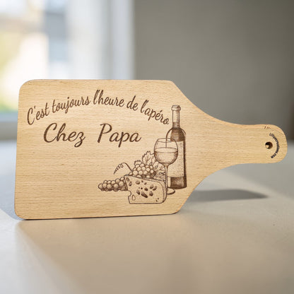 Planche apéro Papa personnalisée en bois